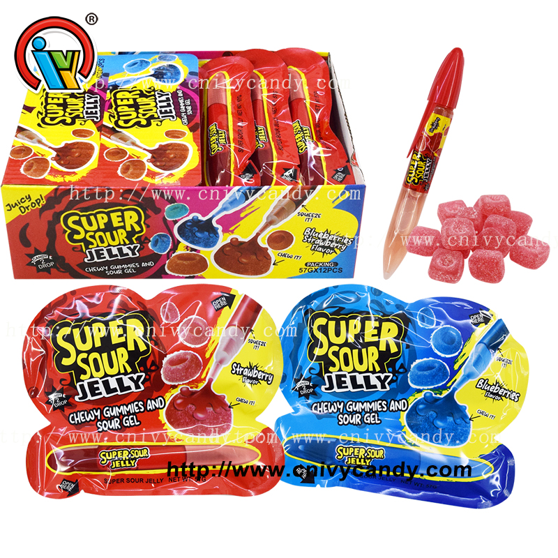 Drop Candy Gummy Dip Chewy Candy Sour Gel Jelly Jam Candy China Supplier